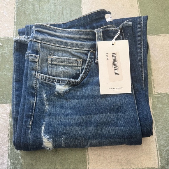 NWT Flying Monkey Jeans Dark Blue Denim Jeans Size 28 - Picture 9 of 9